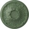 Ekena Millwork Tristan Ceiling Medallion (Fits Canopies up to 5 1/2"), Hand-Painted Athenian Green, 26"OD x 3"P CM26TNAGF - alternate 1